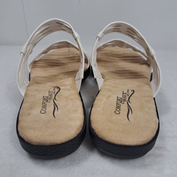 Easy Street Comfort Wave Women's Agata Two Strap Slide Sandals White Size 6‎ N - Picture 7 of 11